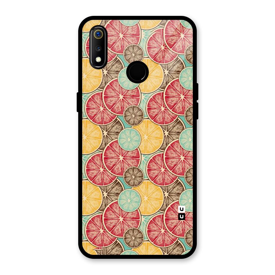Juicy Pattern Glass Back Case for Realme 3i