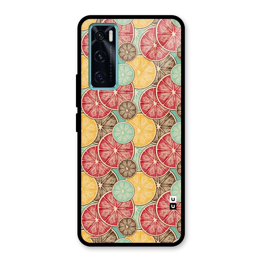 Juicy Pattern Glass Back Case for Vivo V20 SE