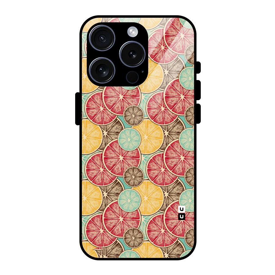 Juicy Pattern Glass Back Case for iPhone 15 Pro