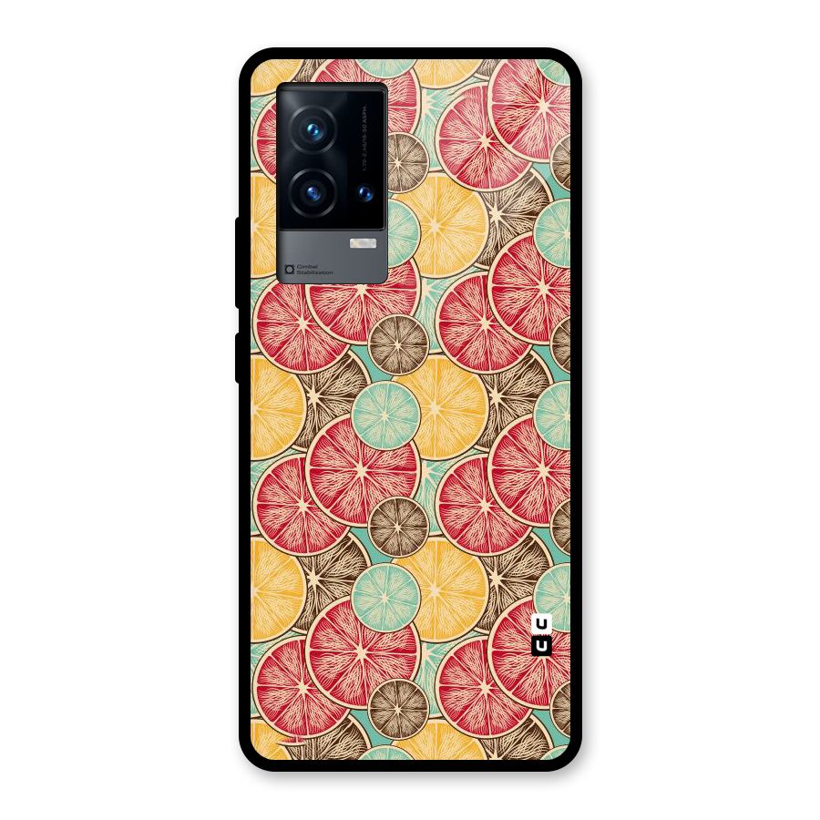 Juicy Pattern Glass Back Case for iQOO 9 5G