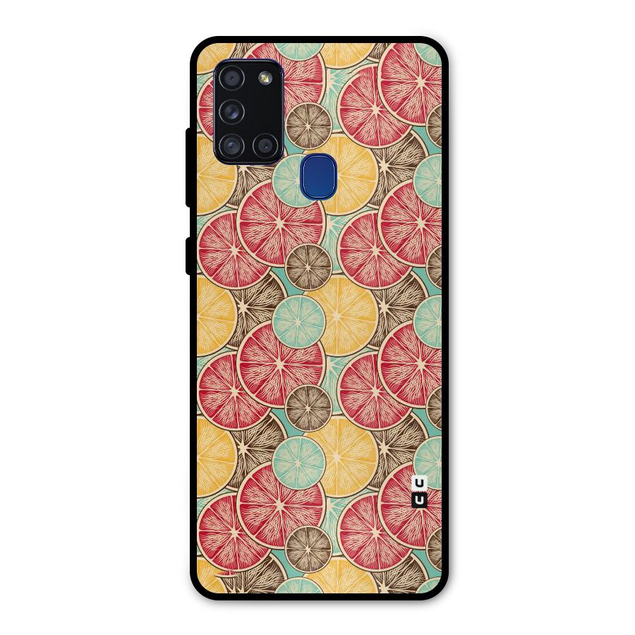 Juicy Pattern Metal Back Case for Galaxy A21s