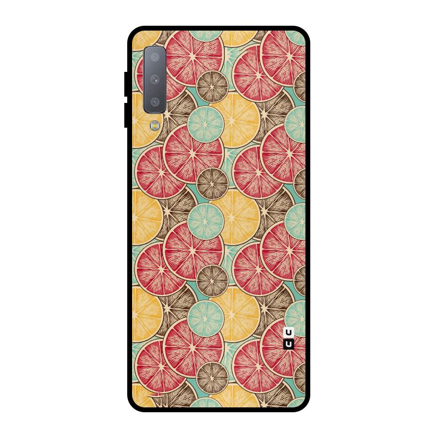Juicy Pattern Metal Back Case for Galaxy A7 (2018)