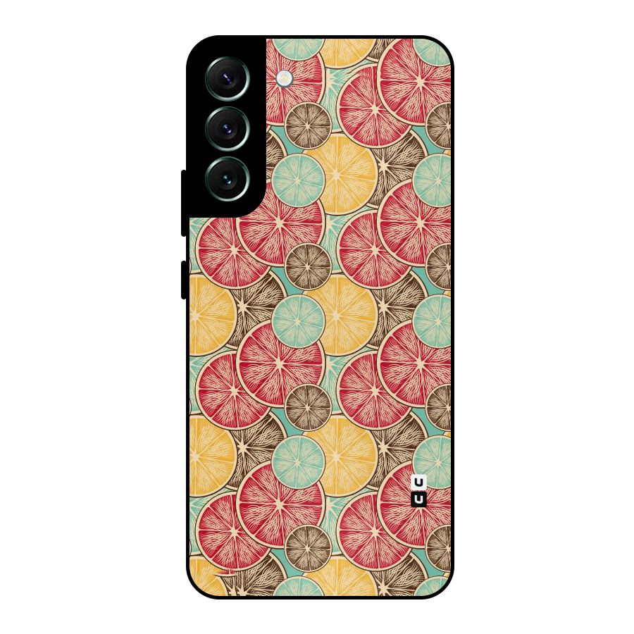 Juicy Pattern Metal Back Case for Galaxy S22 Plus 5G