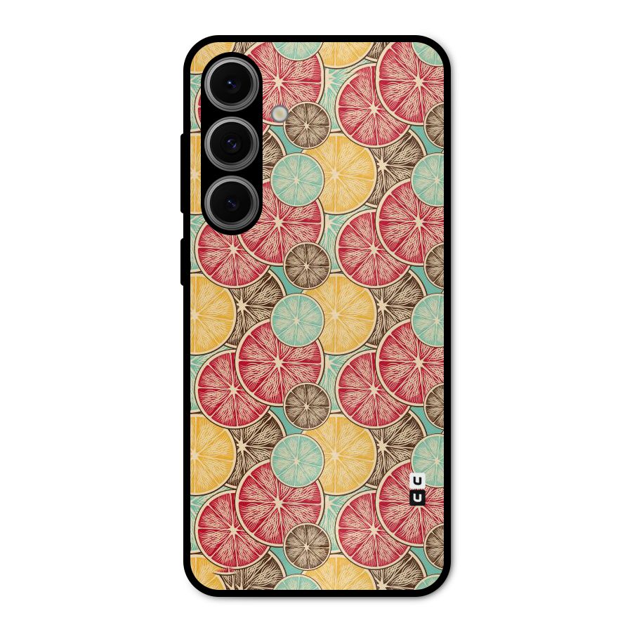 Juicy Pattern Metal Back Case for Galaxy S24 FE