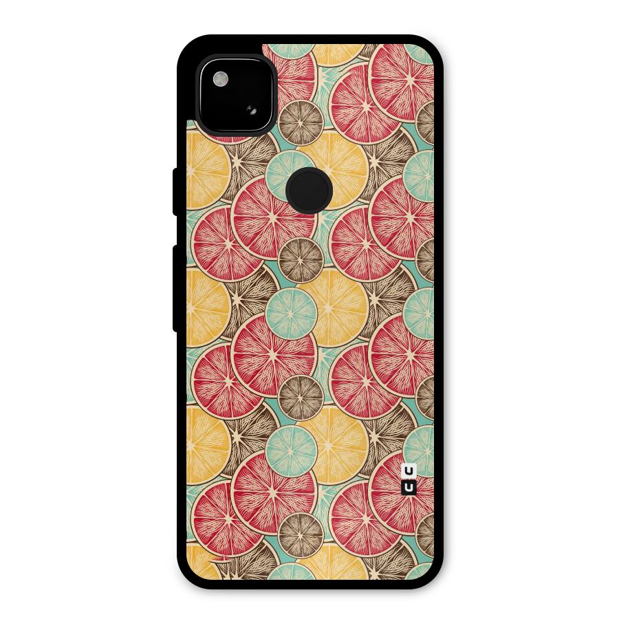 Juicy Pattern Metal Back Case for Google Pixel 4a