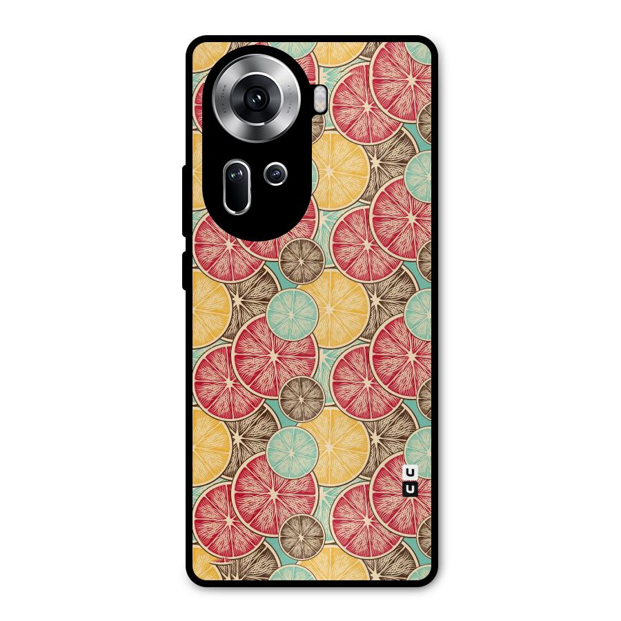 Juicy Pattern Metal Back Case for Oppo Reno11 5G