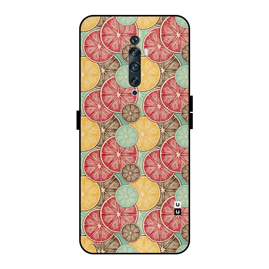 Juicy Pattern Metal Back Case for Oppo Reno2 F
