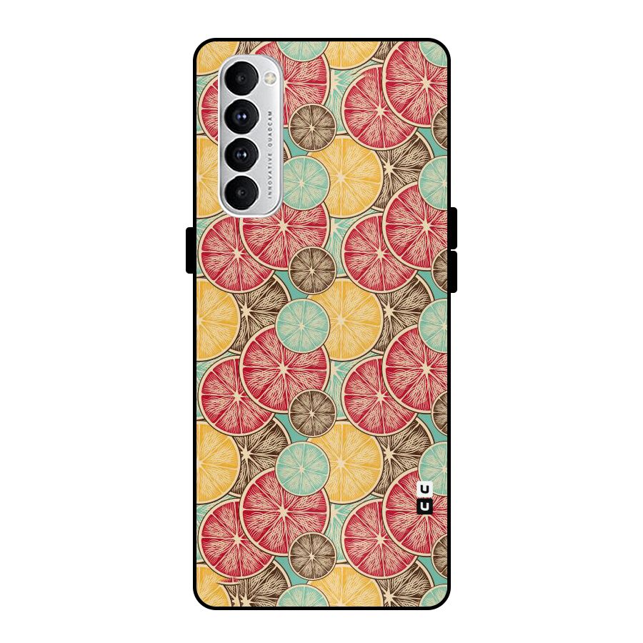 Juicy Pattern Metal Back Case for Oppo Reno4 Pro