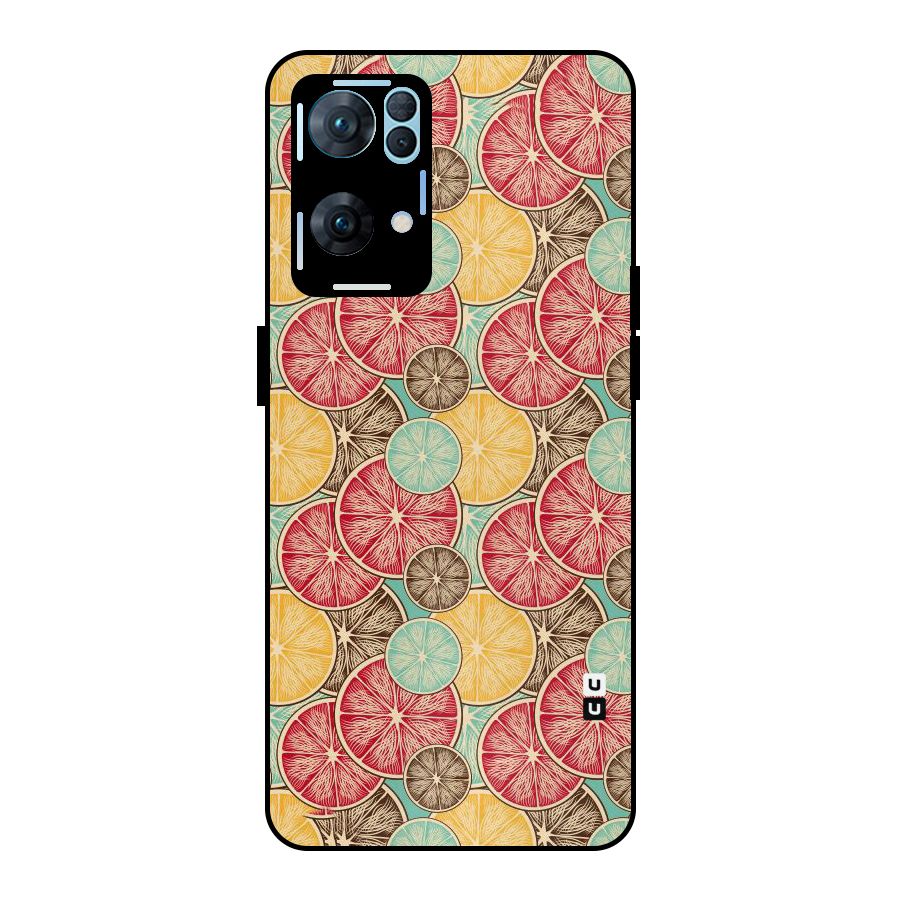 Juicy Pattern Metal Back Case for Oppo Reno7 Pro 5G
