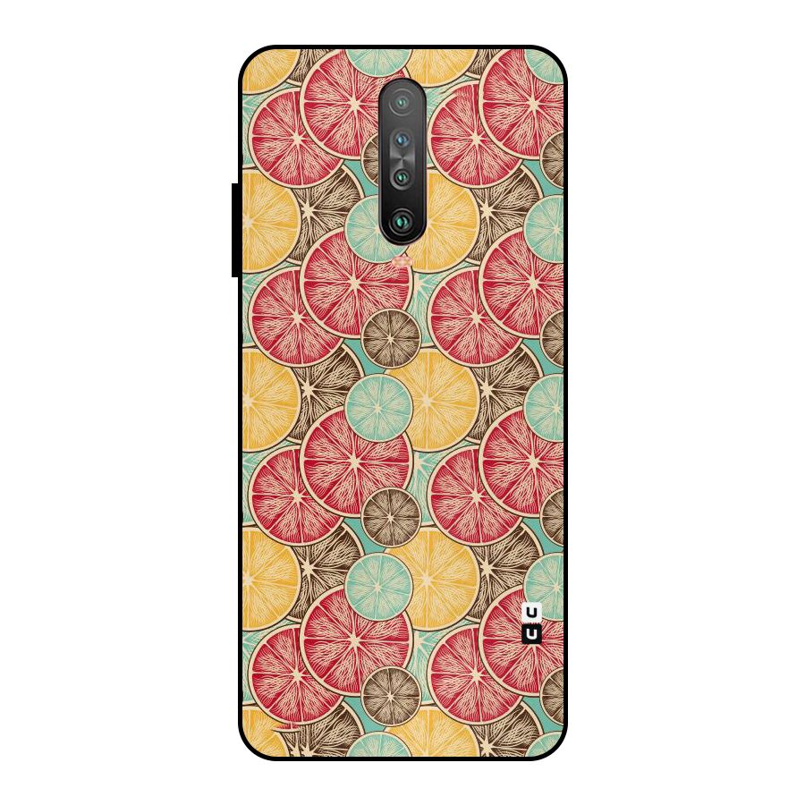 Juicy Pattern Metal Back Case for Poco X2