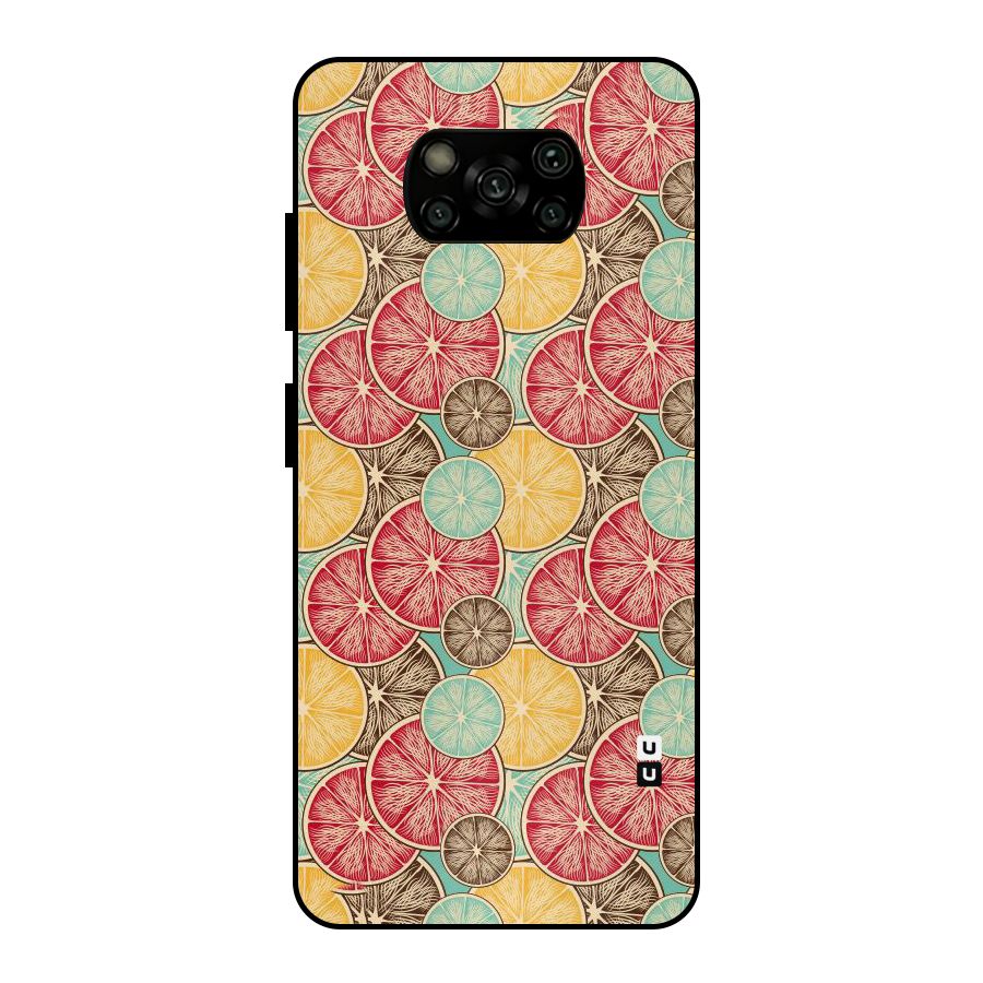 Juicy Pattern Metal Back Case for Poco X3