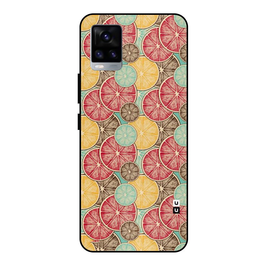 Juicy Pattern Metal Back Case for Vivo V20 2021