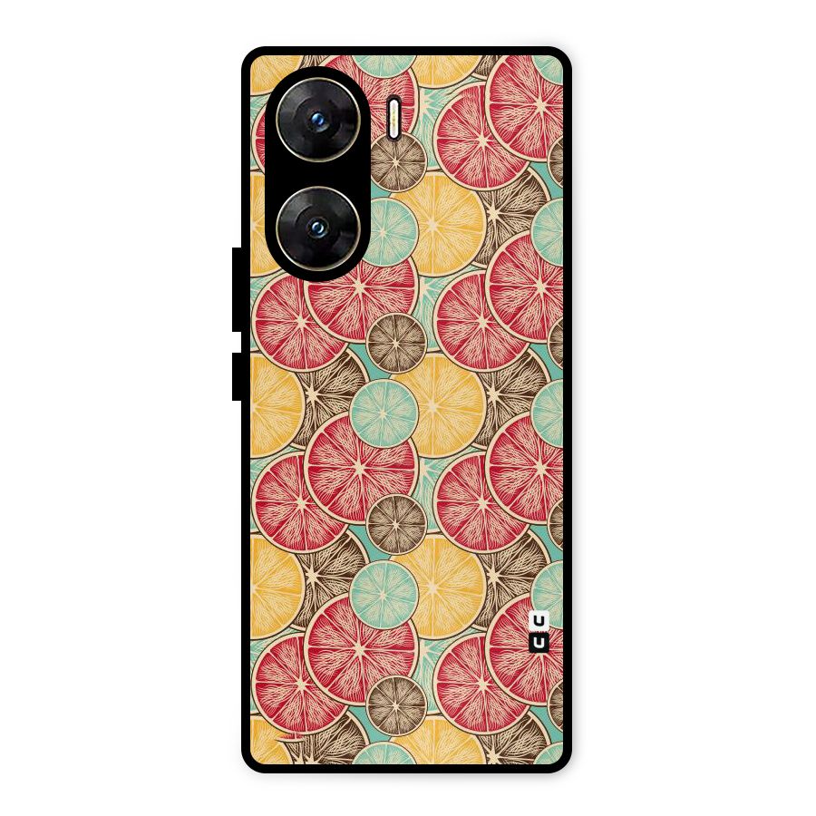 Juicy Pattern Metal Back Case for Vivo V29e