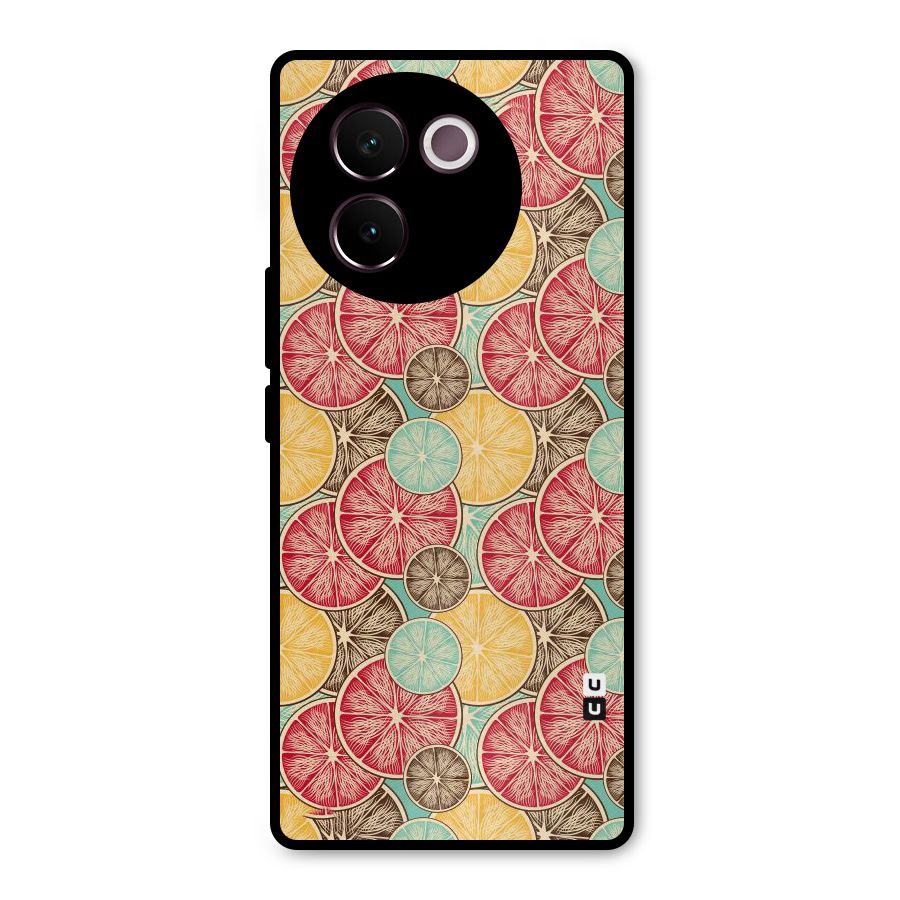 Juicy Pattern Metal Back Case for Vivo V30e