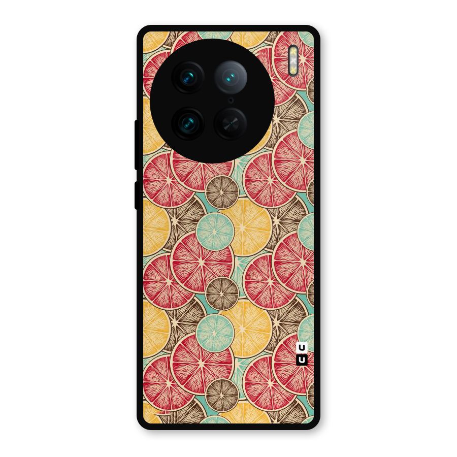 Juicy Pattern Metal Back Case for Vivo X90 Pro