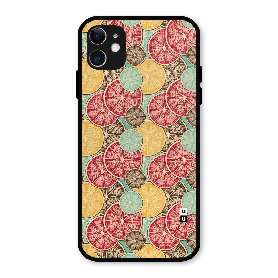 Juicy Pattern Metal Back Case for iPhone 11