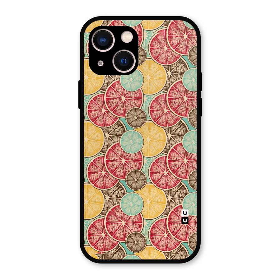 Juicy Pattern Metal Back Case for iPhone 13