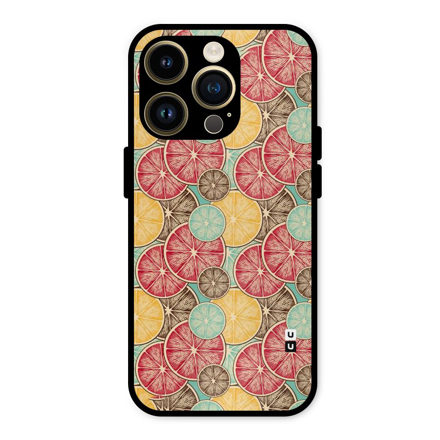 Juicy Pattern Metal Back Case for iPhone 14 Pro