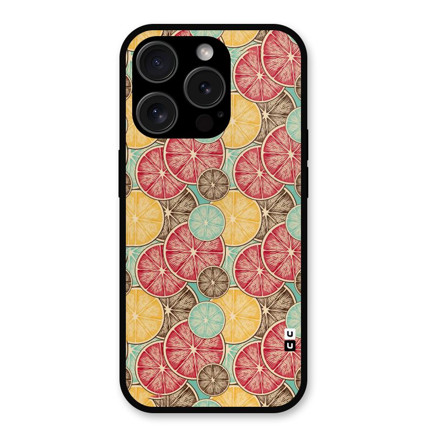 Juicy Pattern Metal Back Case for iPhone 15 Pro