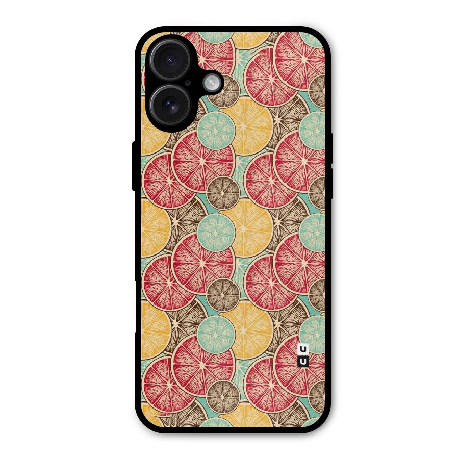 Juicy Pattern Metal Back Case for iPhone 16 Plus