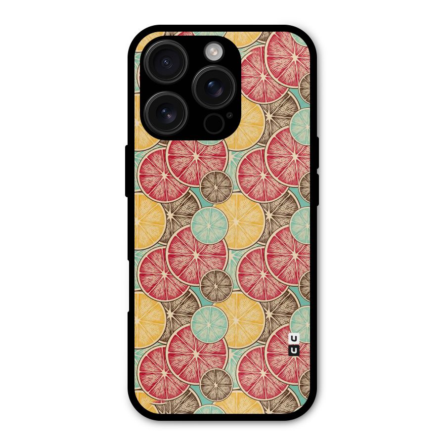Juicy Pattern Metal Back Case for iPhone 16 Pro