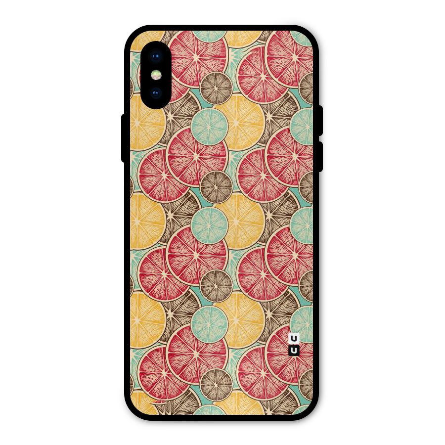 Juicy Pattern Metal Back Case for iPhone X