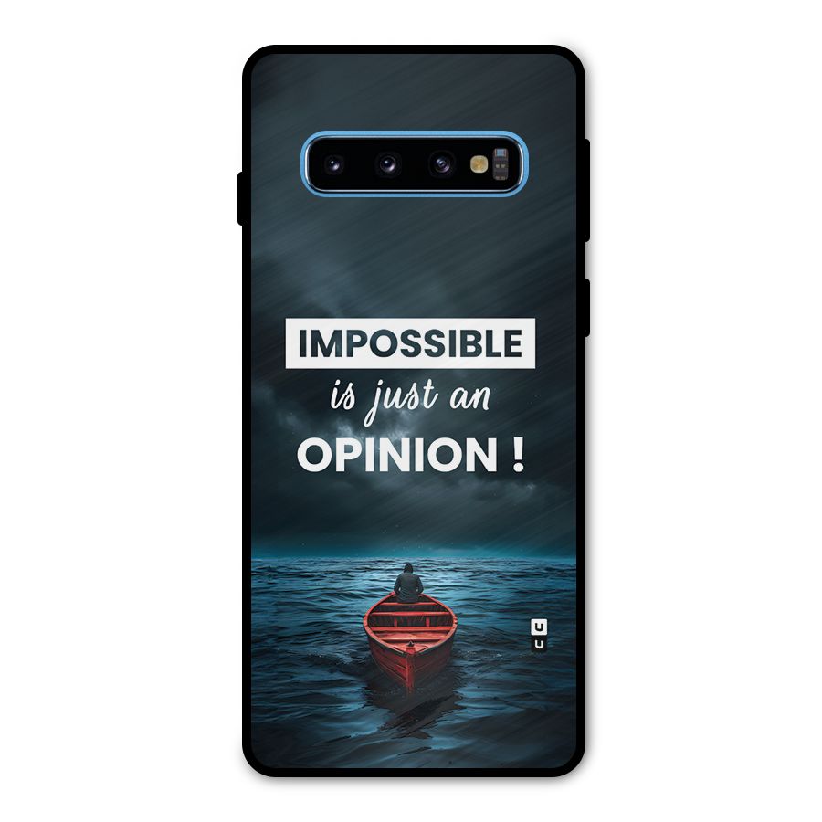 Just An Opinion Metal Back Case for Galaxy S10