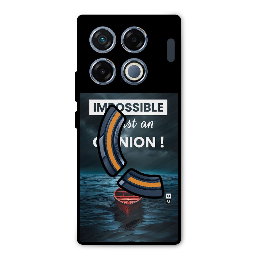 Just An Opinion Metal Back Case for Infinix GT 20 Pro