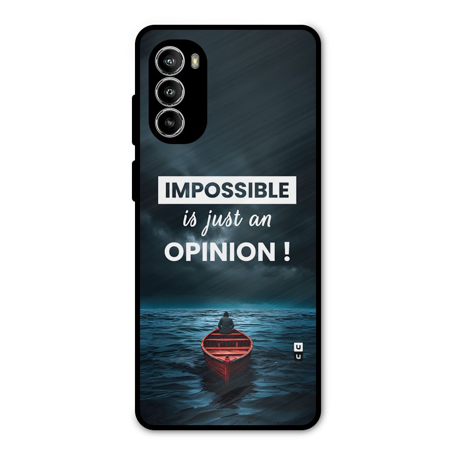Just An Opinion Metal Back Case for Moto G52