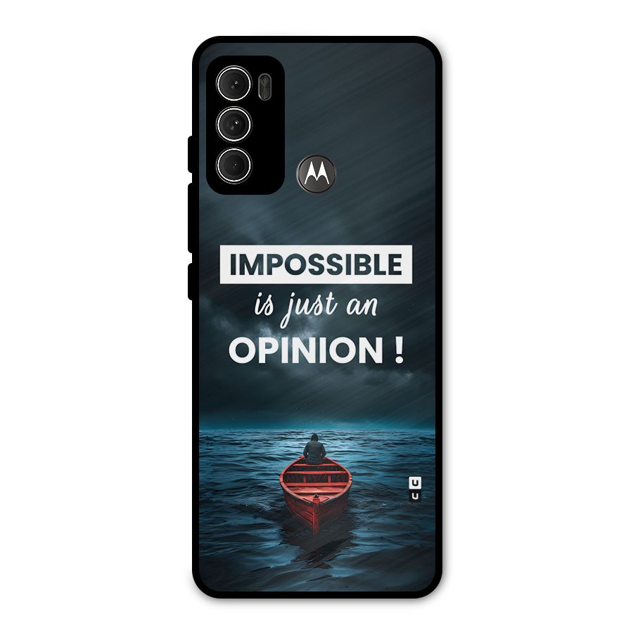 Just An Opinion Metal Back Case for Moto G60