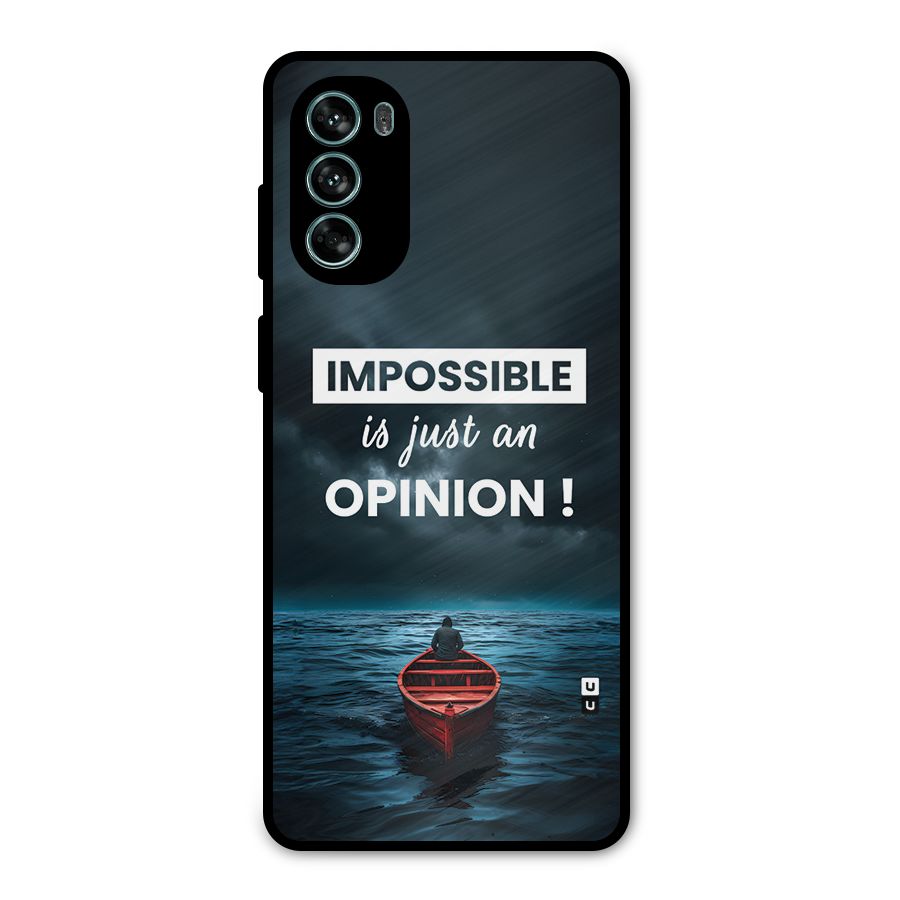 Just An Opinion Metal Back Case for Moto G62