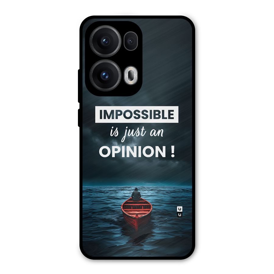 Just An Opinion Metal Back Case for Oppo Reno13 Pro
