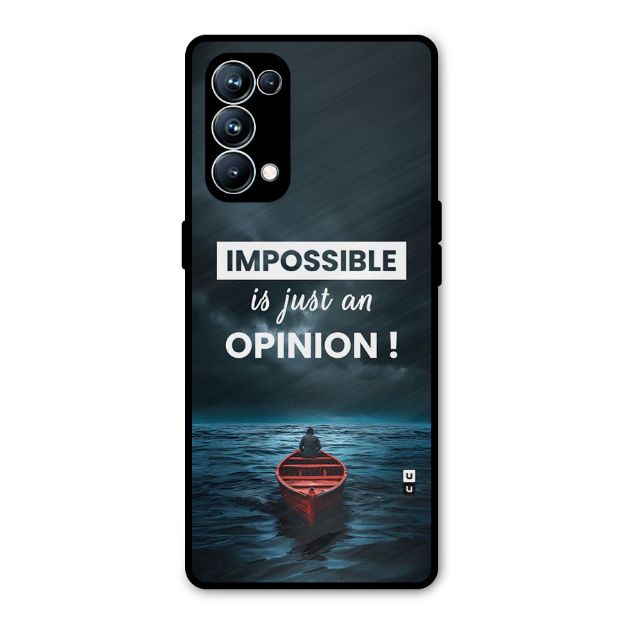 Just An Opinion Metal Back Case for Oppo Reno5 Pro 5G