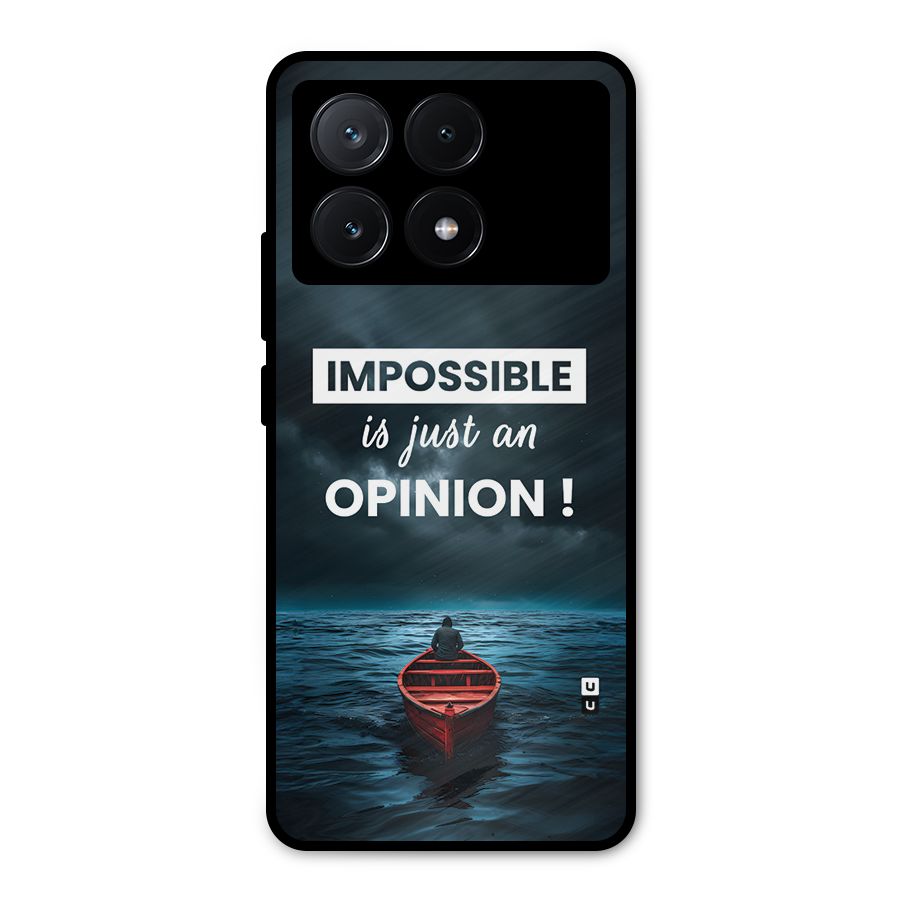 Just An Opinion Metal Back Case for Poco X6 Pro