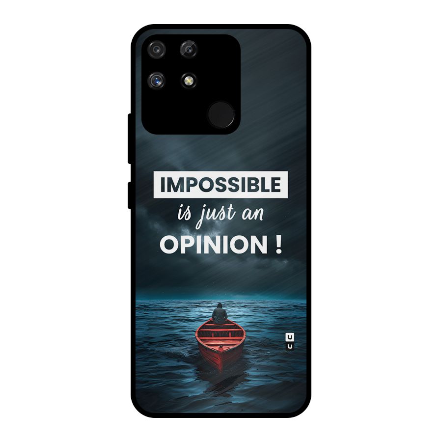 Just An Opinion Metal Back Case for Realme Narzo 50A