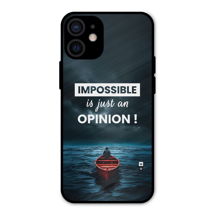 Just An Opinion Metal Back Case for iPhone 12 Mini