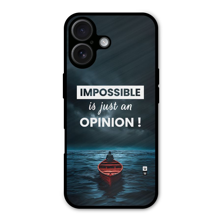Just An Opinion Metal Back Case for iPhone 16