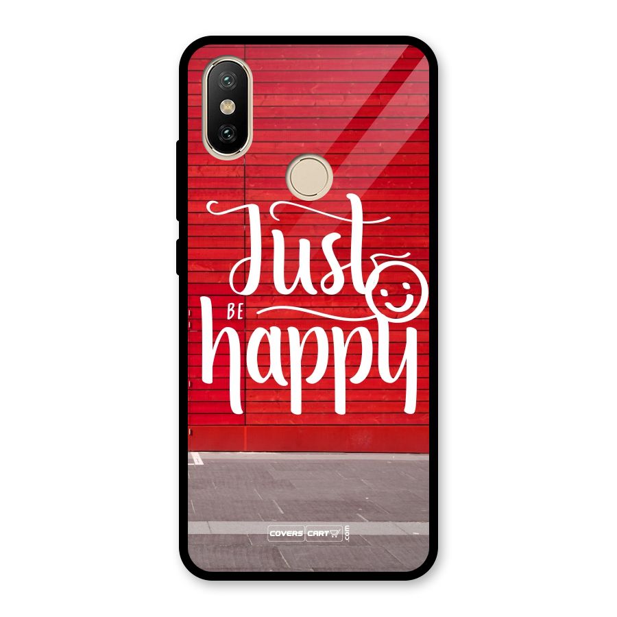 Just Be Happy Glass Back Case for Redmi A2