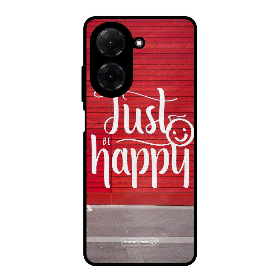 Just Be Happy Metal Back Case for Redmi A5 4G