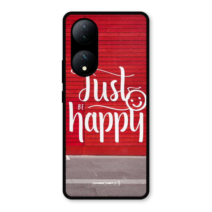 Just Be Happy Metal Back Case for iQOO Z7s
