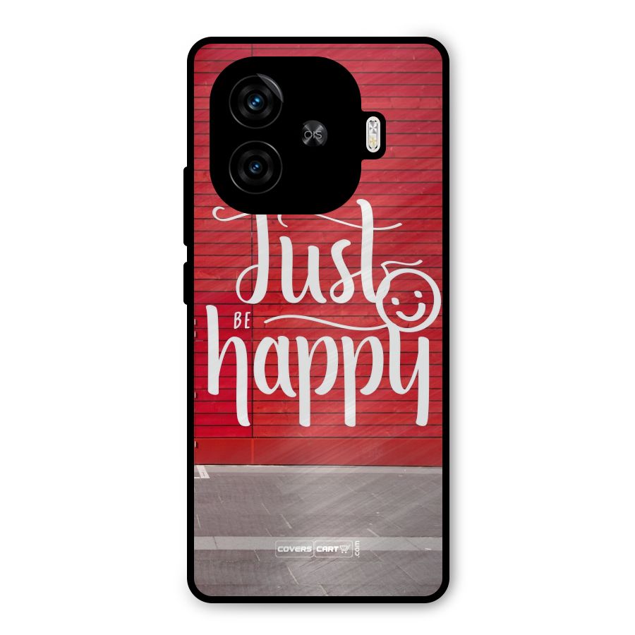 Just Be Happy Metal Back Case for iQOO Z9 Turbo