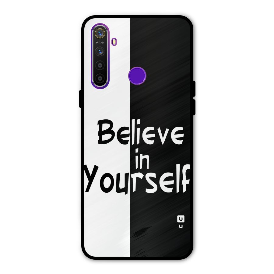 Just Believe Yourself Glass Back Case for Realme 5s