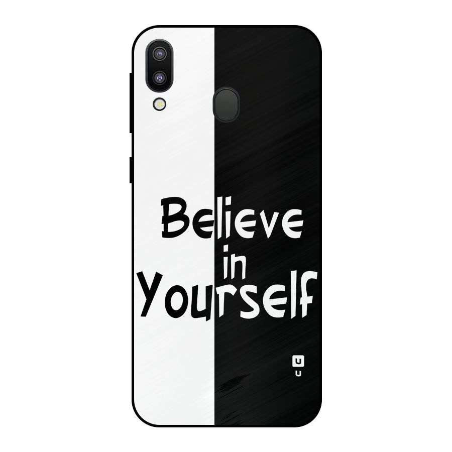 Just Believe Yourself Metal Back Case for Galaxy M20