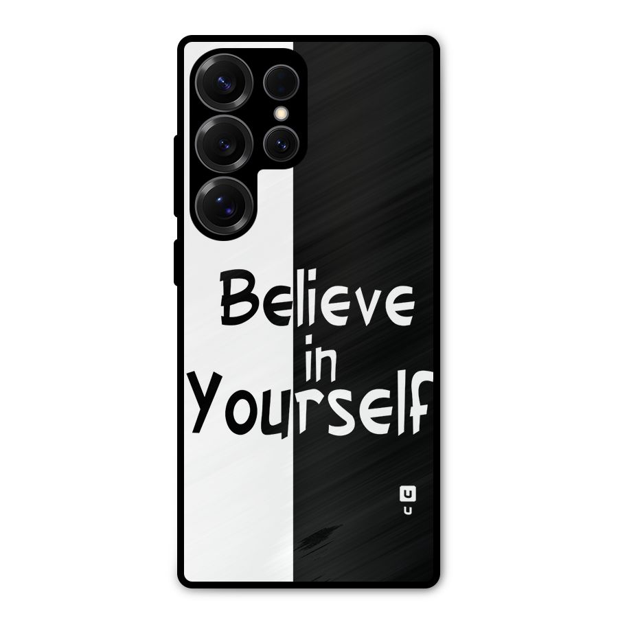 Just Believe Yourself Metal Back Case for Galaxy S25 Ultra