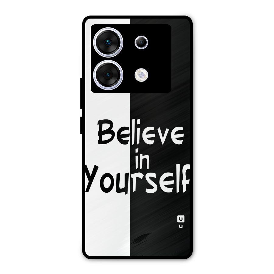 Just Believe Yourself Metal Back Case for Infinix Zero 30 5G