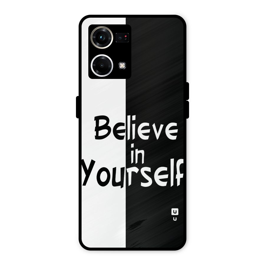 Just Believe Yourself Metal Back Case for Oppo F21 Pro 4G