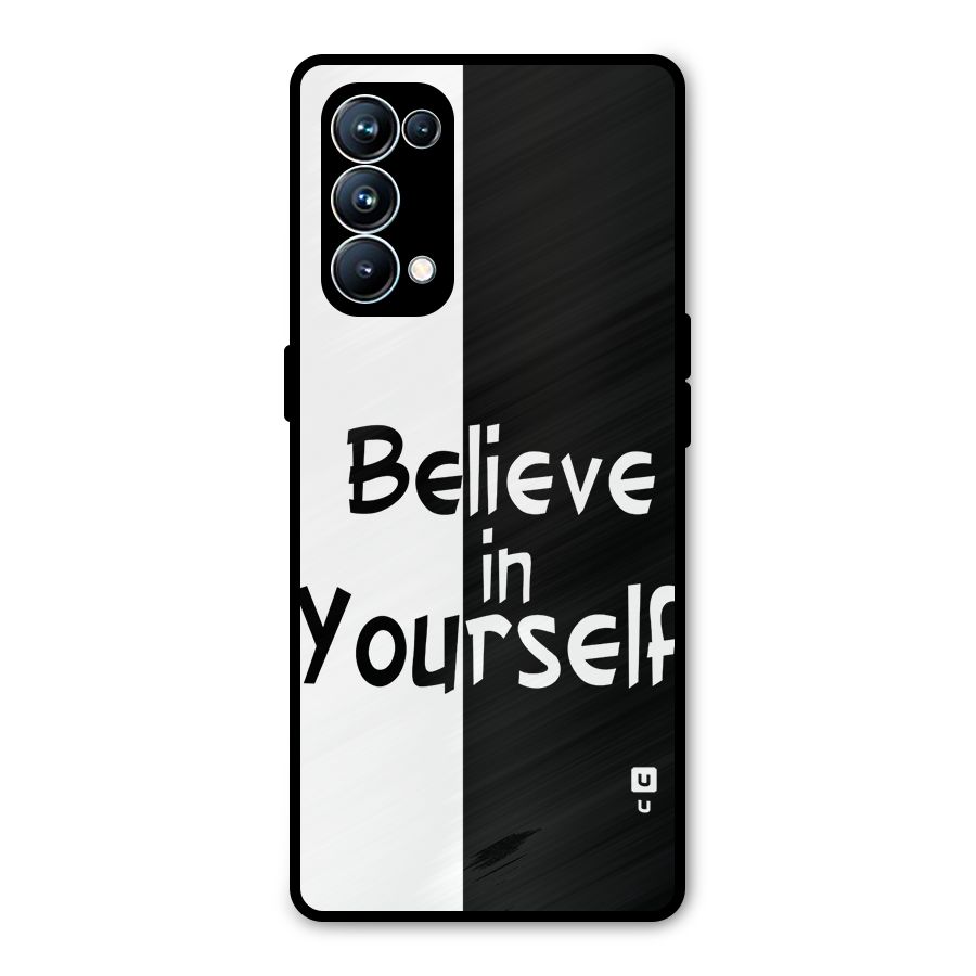 Just Believe Yourself Metal Back Case for Oppo Reno5 Pro 5G