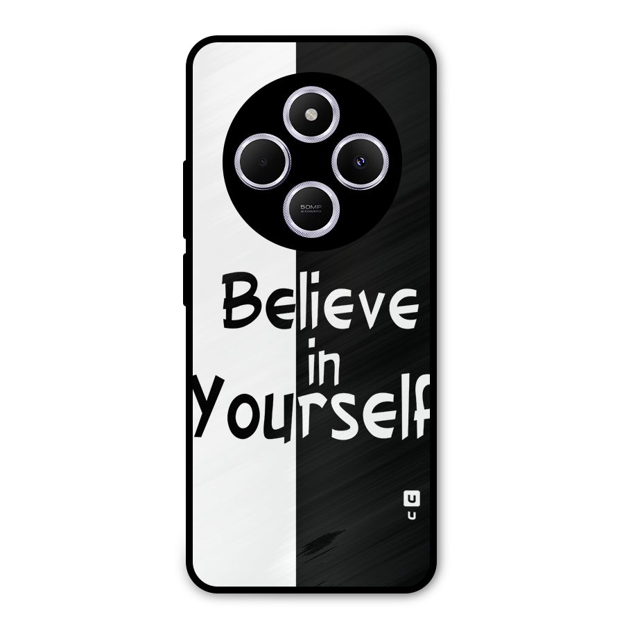 Just Believe Yourself Metal Back Case for Poco C75 5G