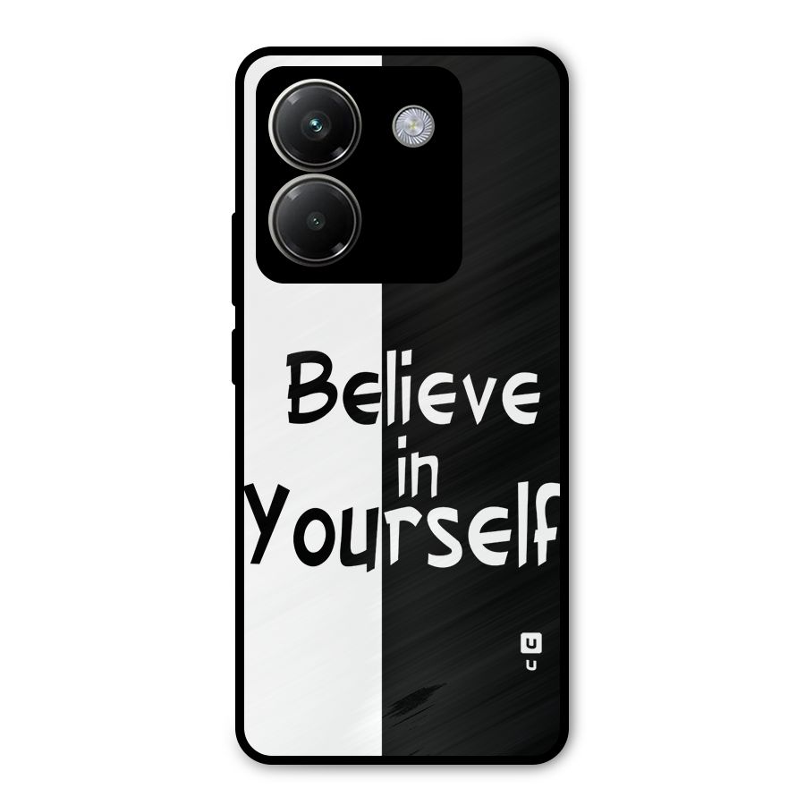 Just Believe Yourself Metal Back Case for Poco M7 Pro 5G