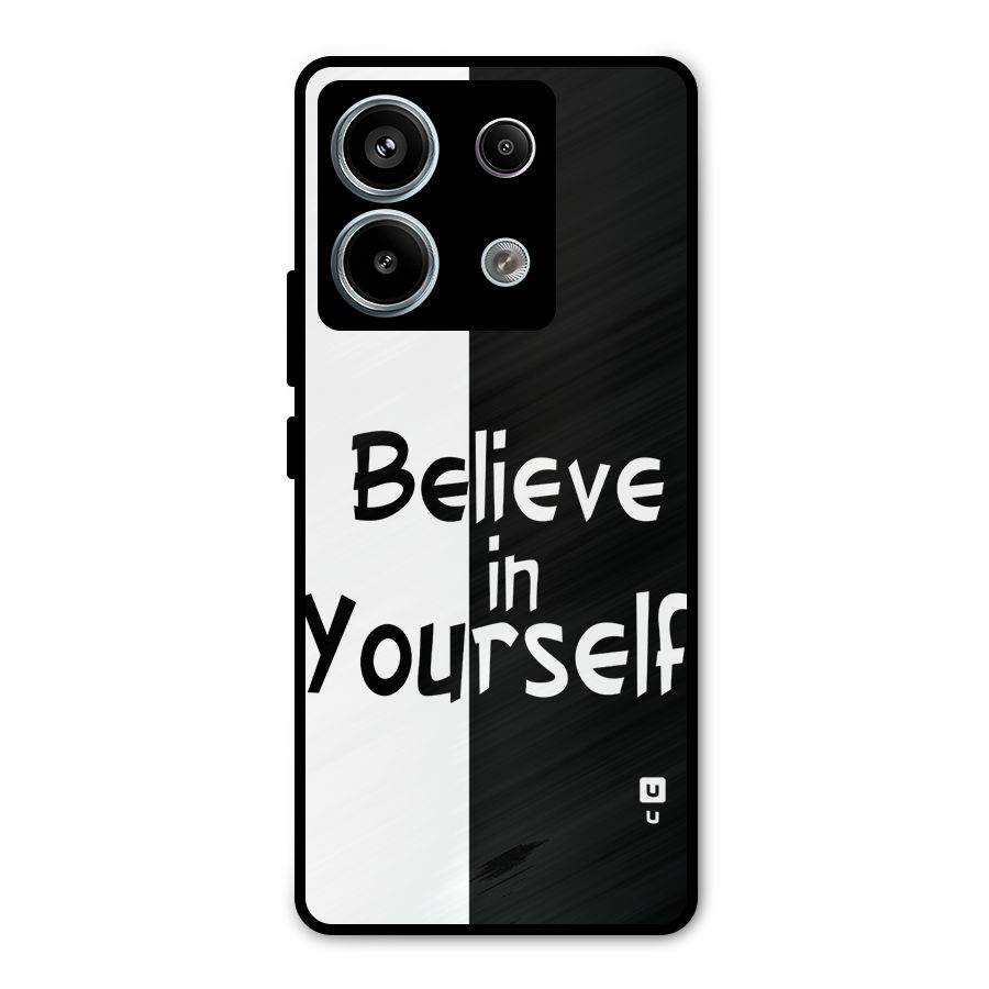 Just Believe Yourself Metal Back Case for Redmi Note 13 Pro 5G